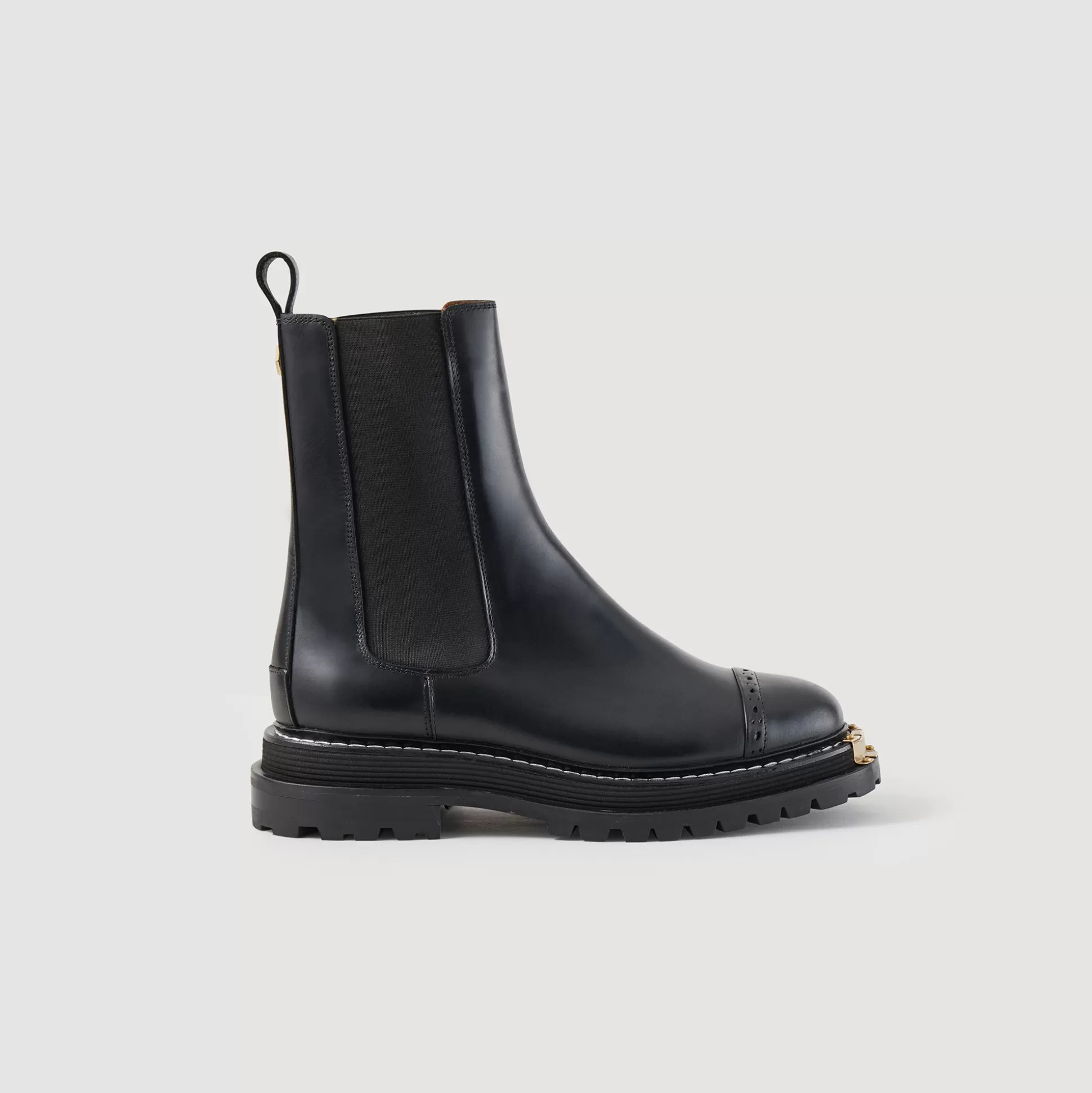 Sandro Paris Ankle Boots With Notched Sole> Boots