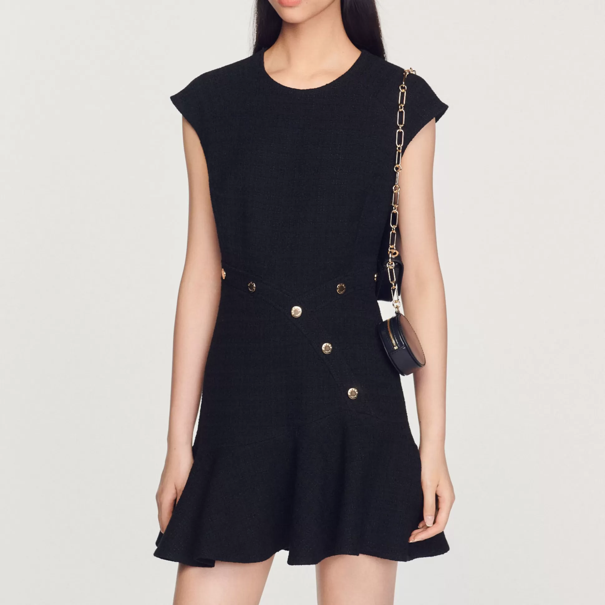 Sandro Paris Asymmetric Tweed Dress> Dresses