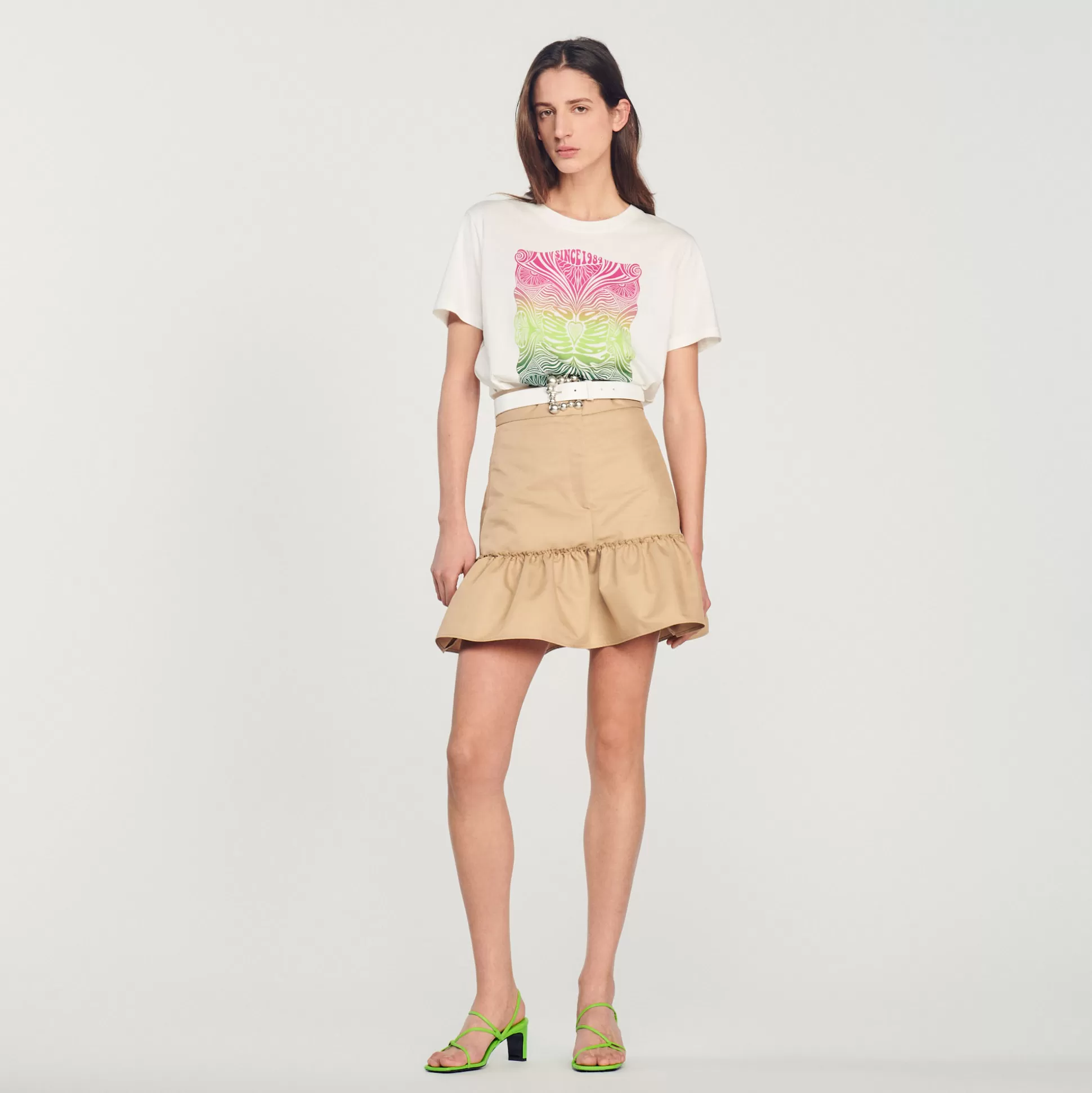 Sandro Paris Flocked T-Shirt> T-Shirts