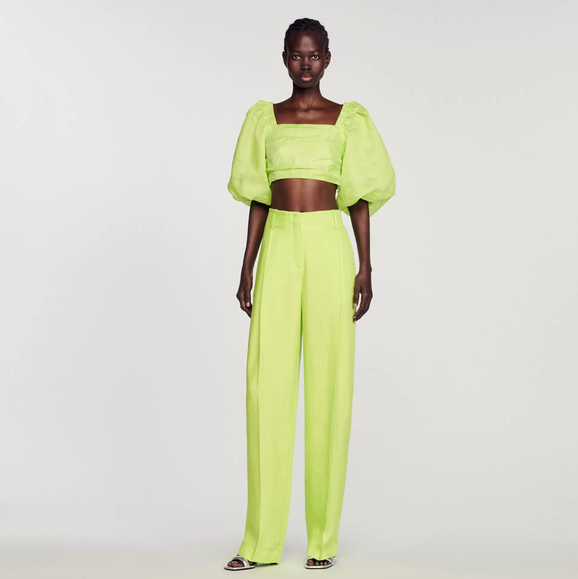 Sandro Paris Gathered Crop Top> Tops & Shirts