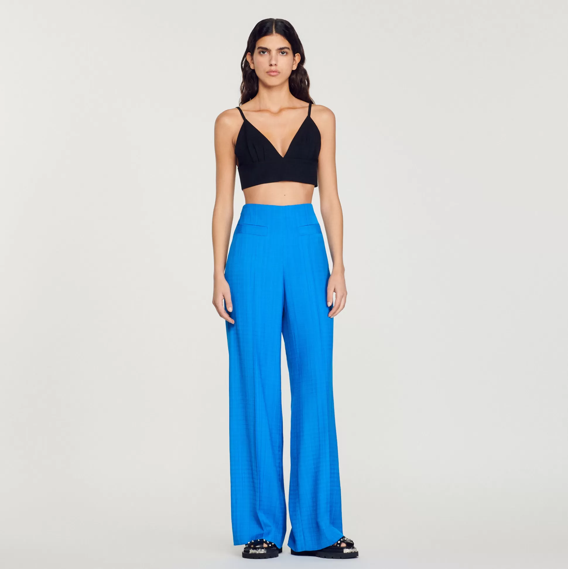 Sandro Paris High-Waisted Pants> Pants & Shorts