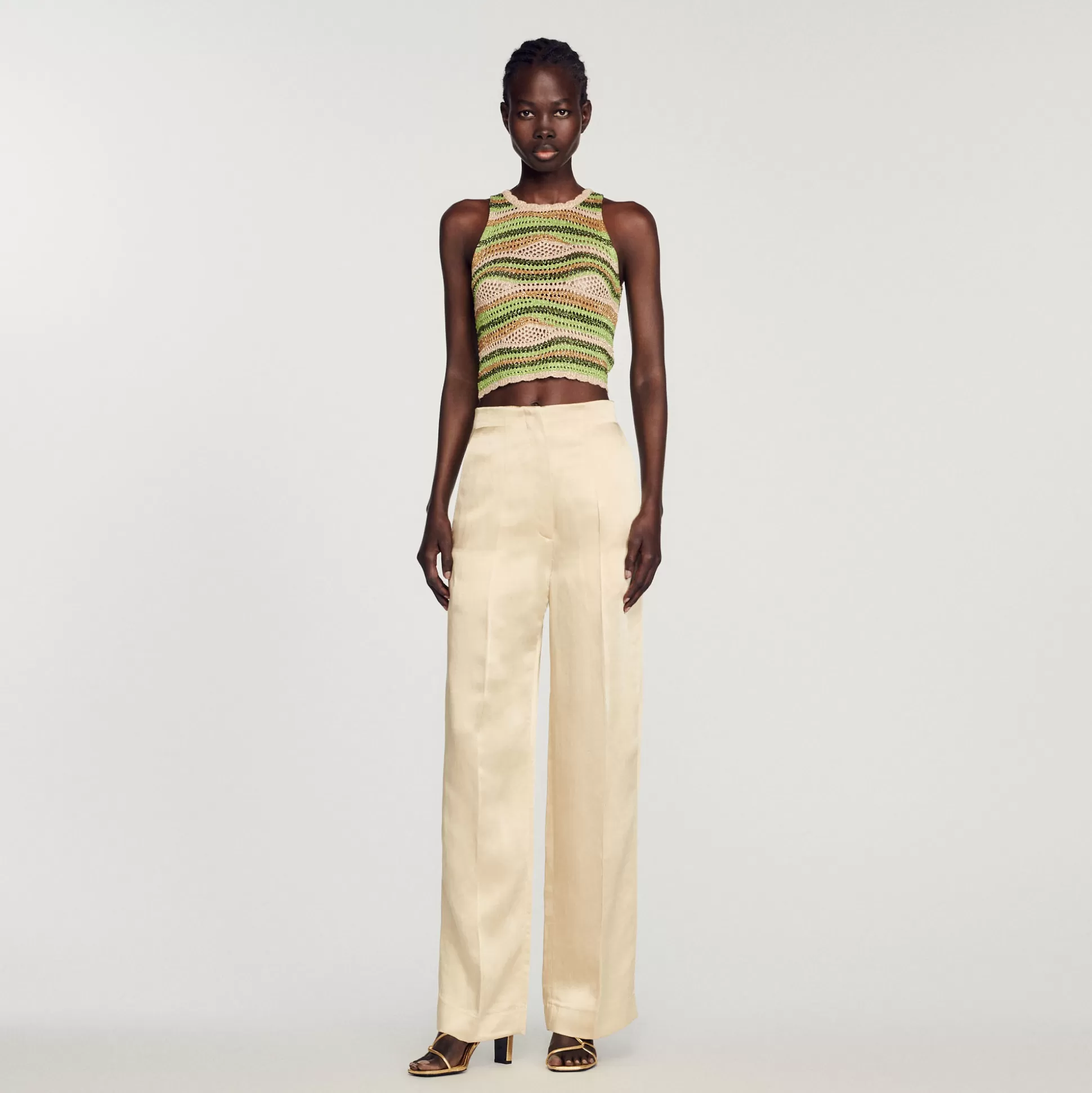 Sandro Paris High-Waisted Pants> Pants & Shorts