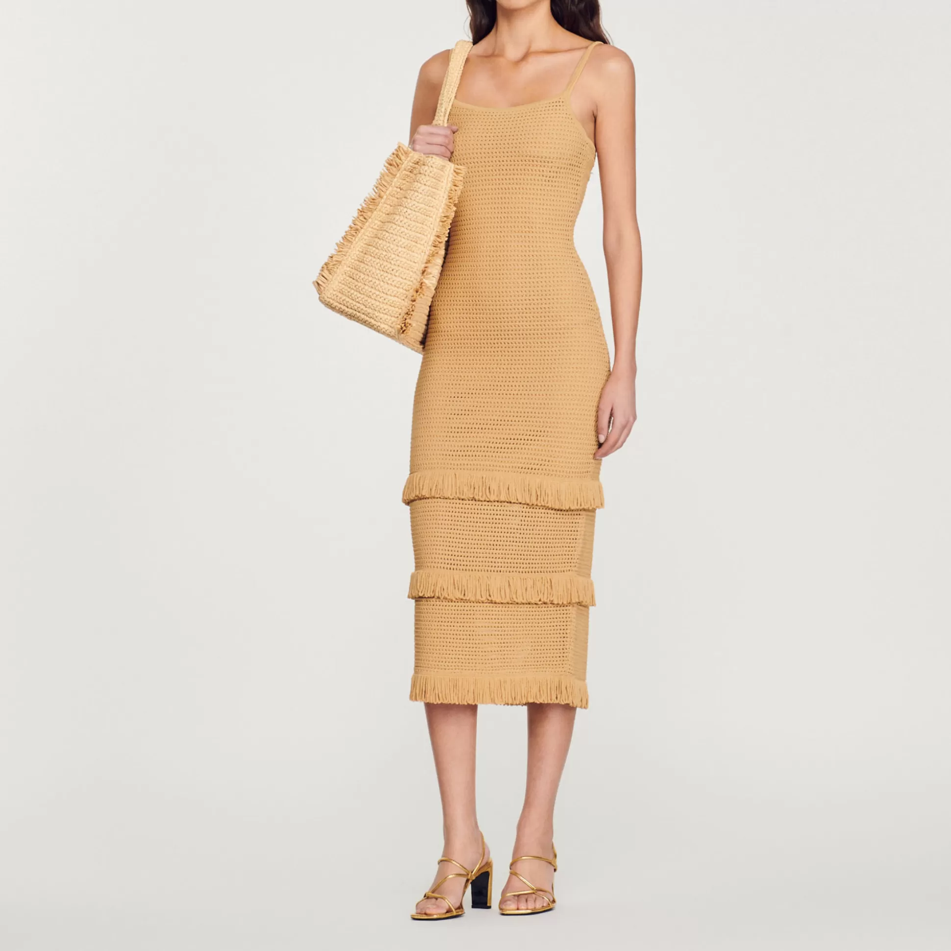 Sandro Paris Knitted Midi Dress> Dresses