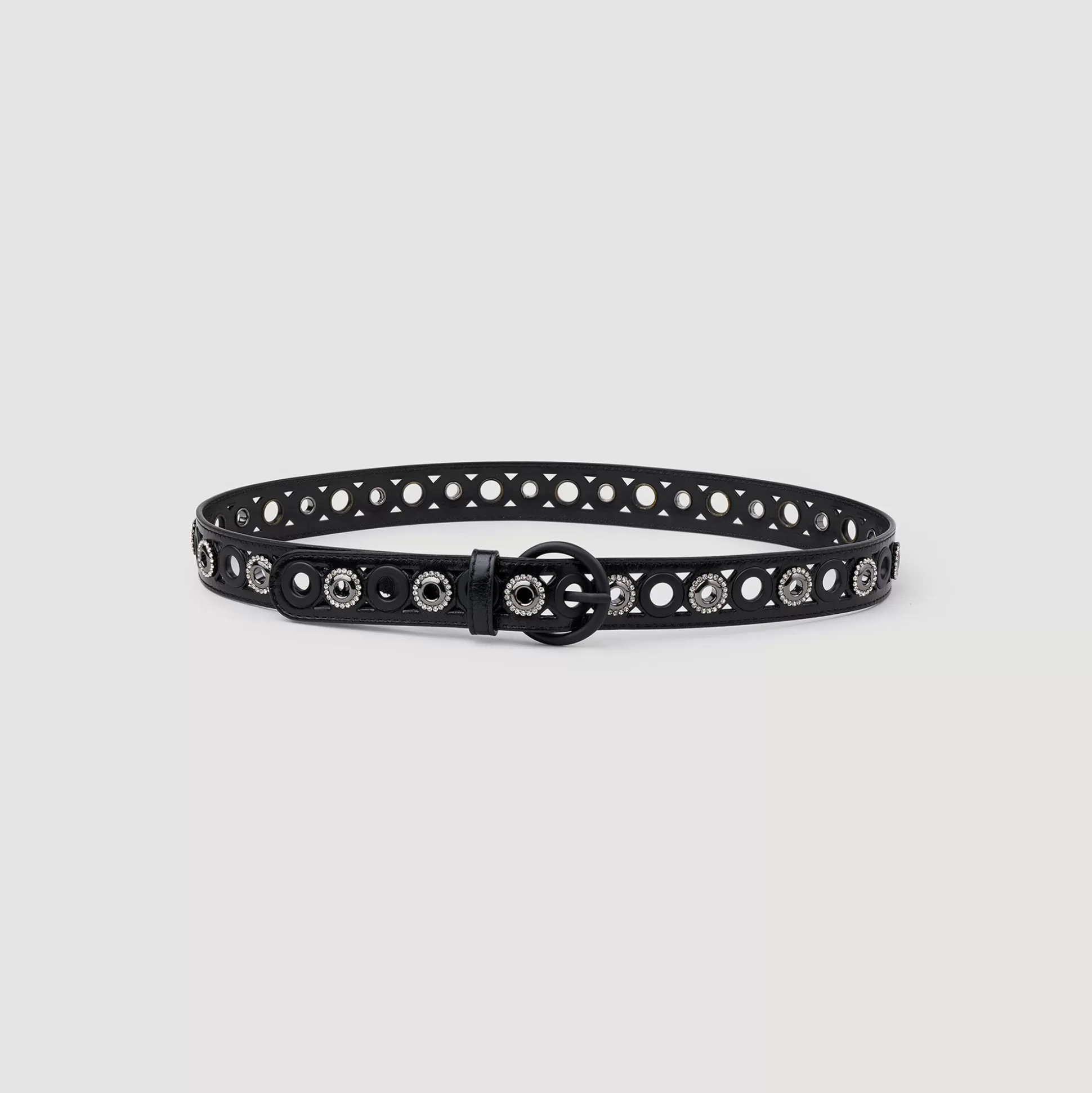 Sandro Paris Leather Belt With Eyelets> Belts