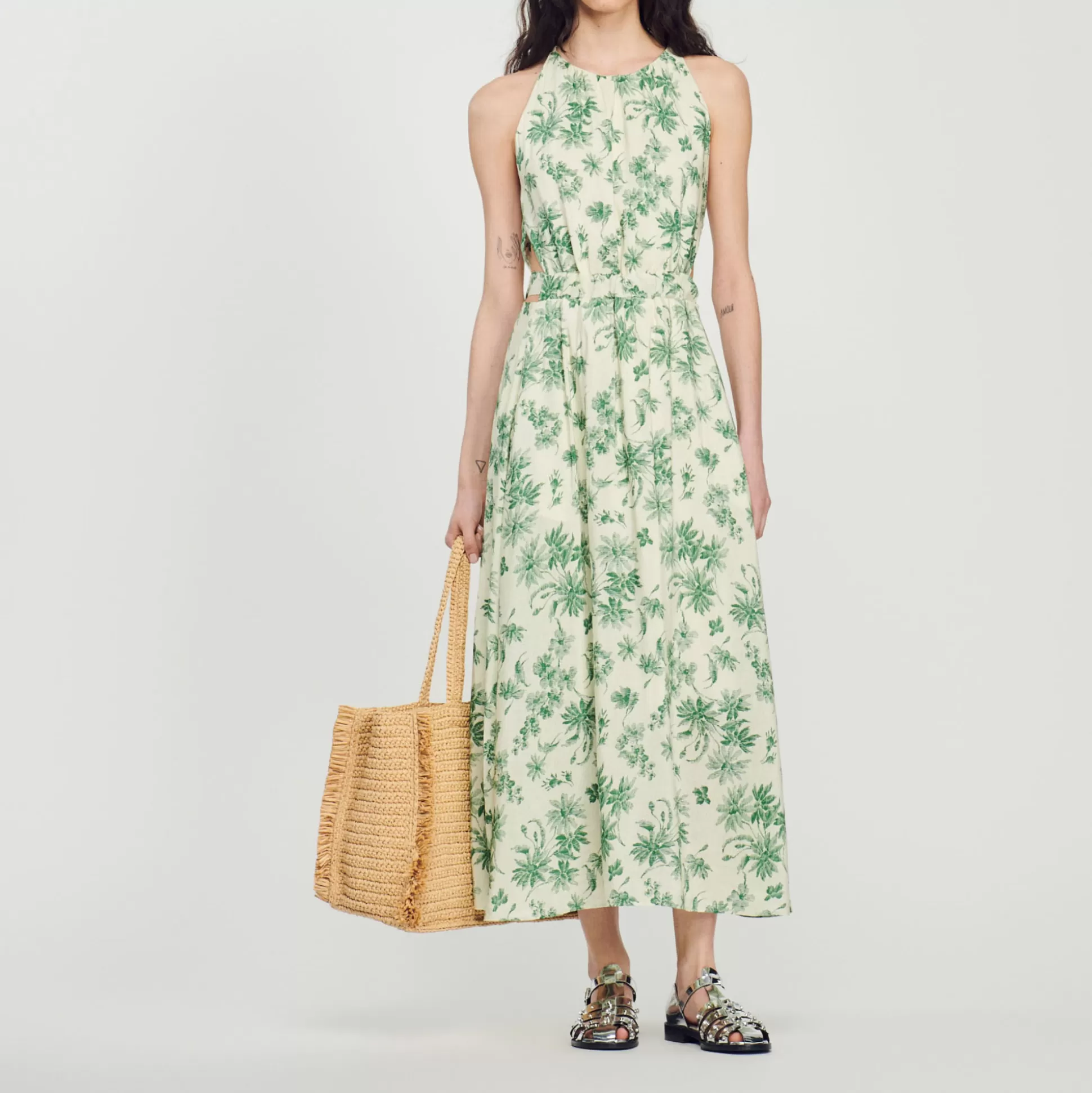 Sandro Paris Long Floral Dress> Dresses