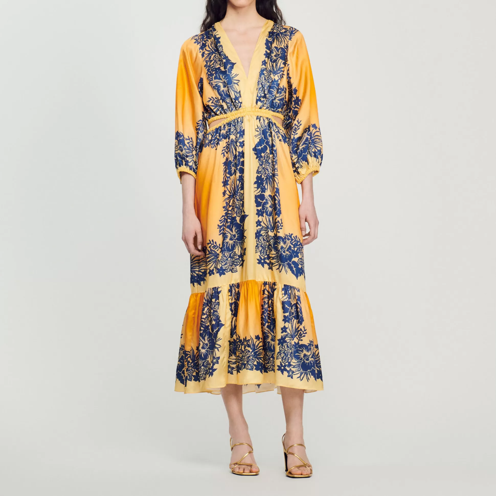 Sandro Paris Long Hawaii Print Dress> Dresses