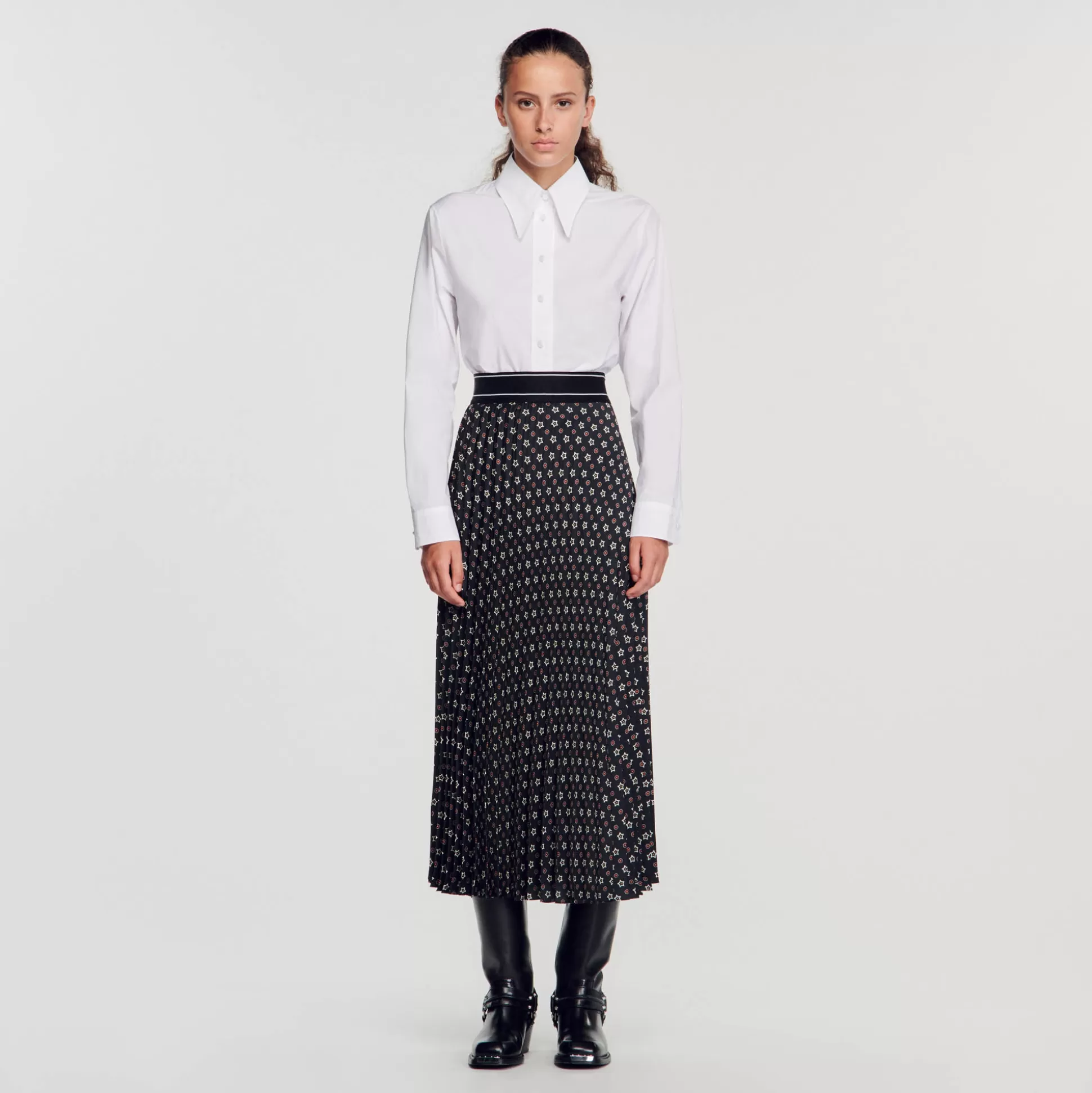 Sandro Paris Long Pleated Skirt> Skirts