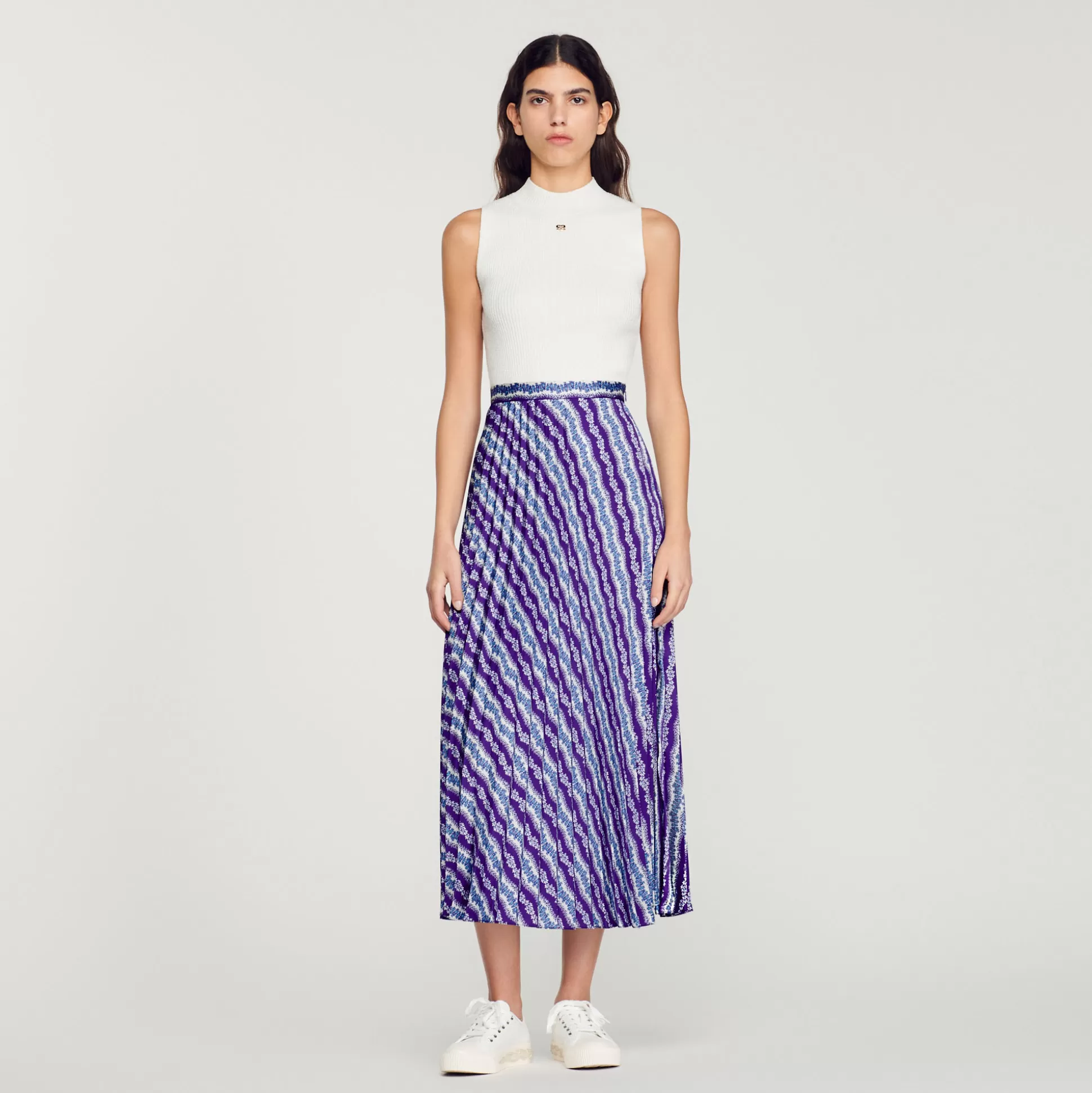 Sandro Paris Long Printed Skirt> Skirts