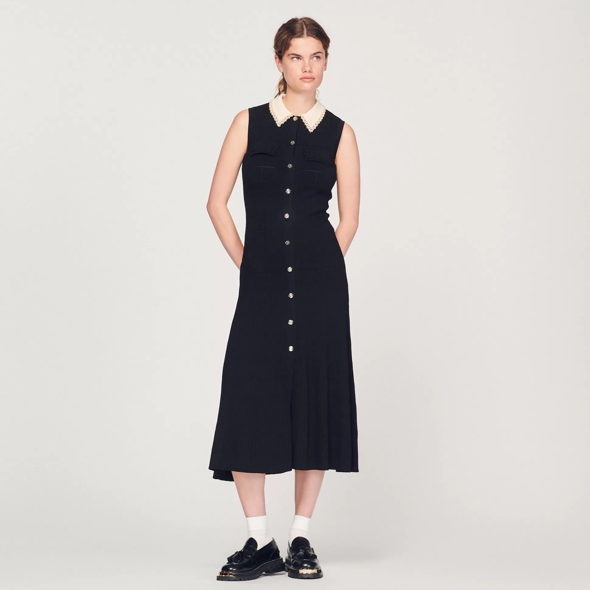 Sandro Paris Long Sleeveless Dress> Dresses