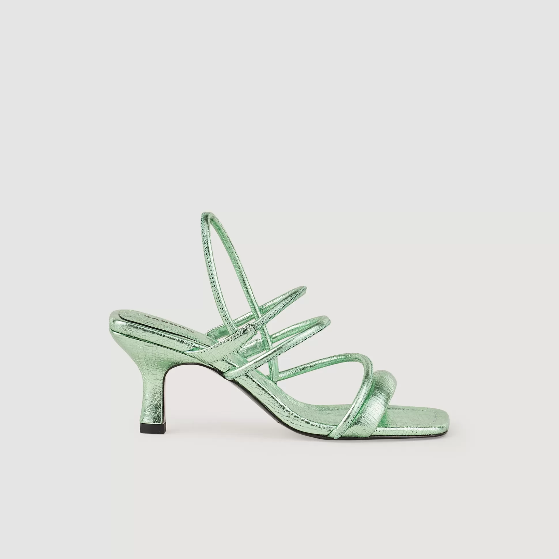 Sandro Paris Metallic Leather Sandals> Sandals