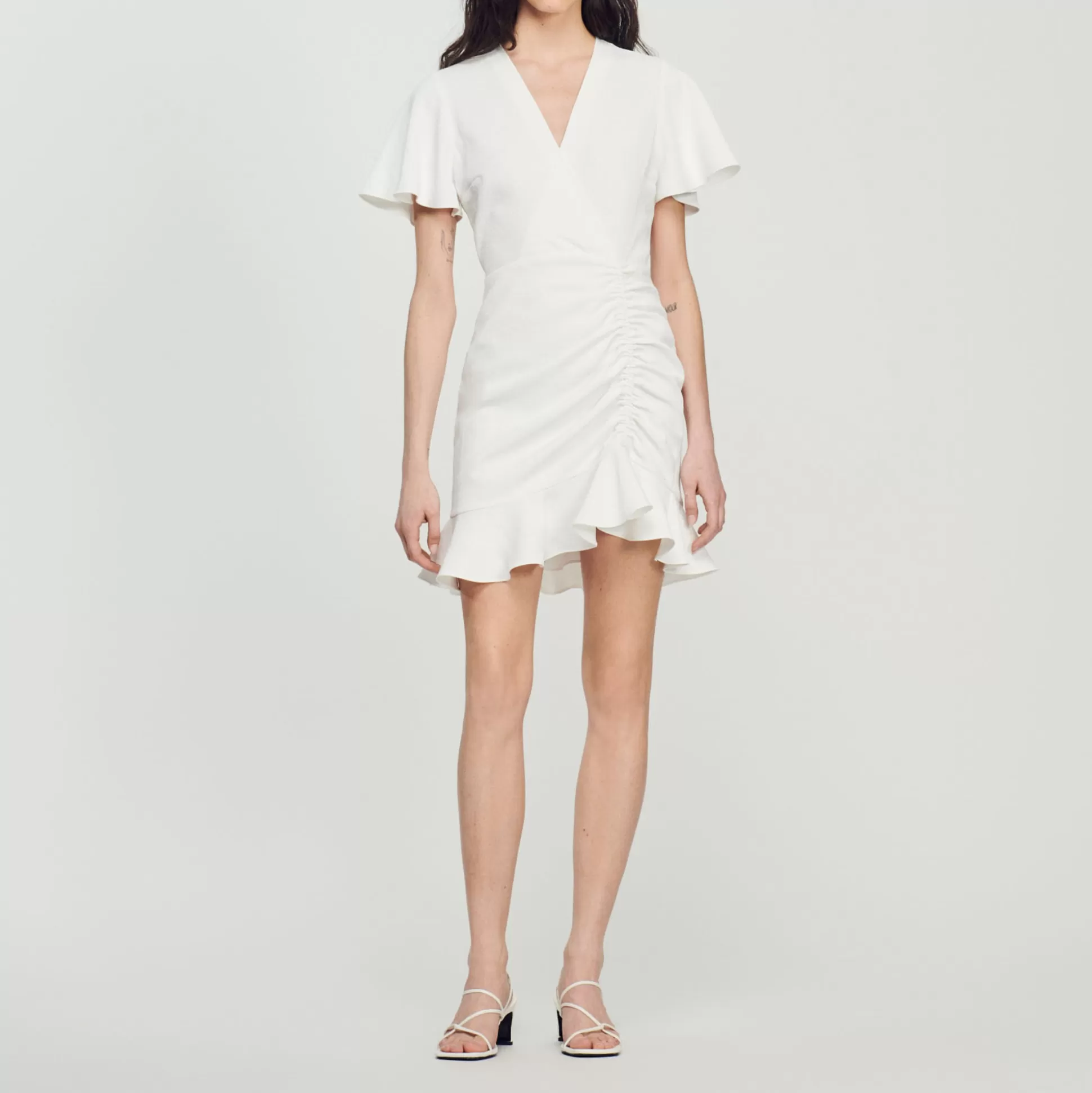 Sandro Paris Short Crossover Dress> Dresses