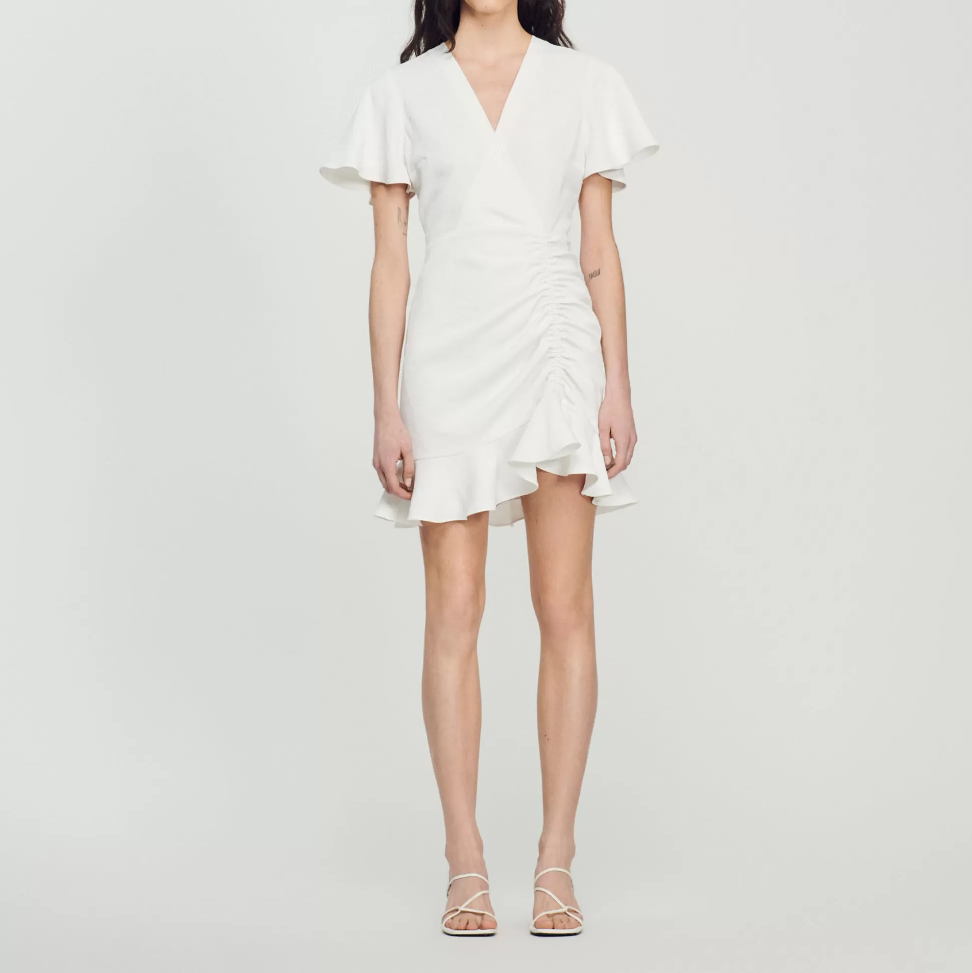 Sandro Paris Short Crossover Dress> Dresses