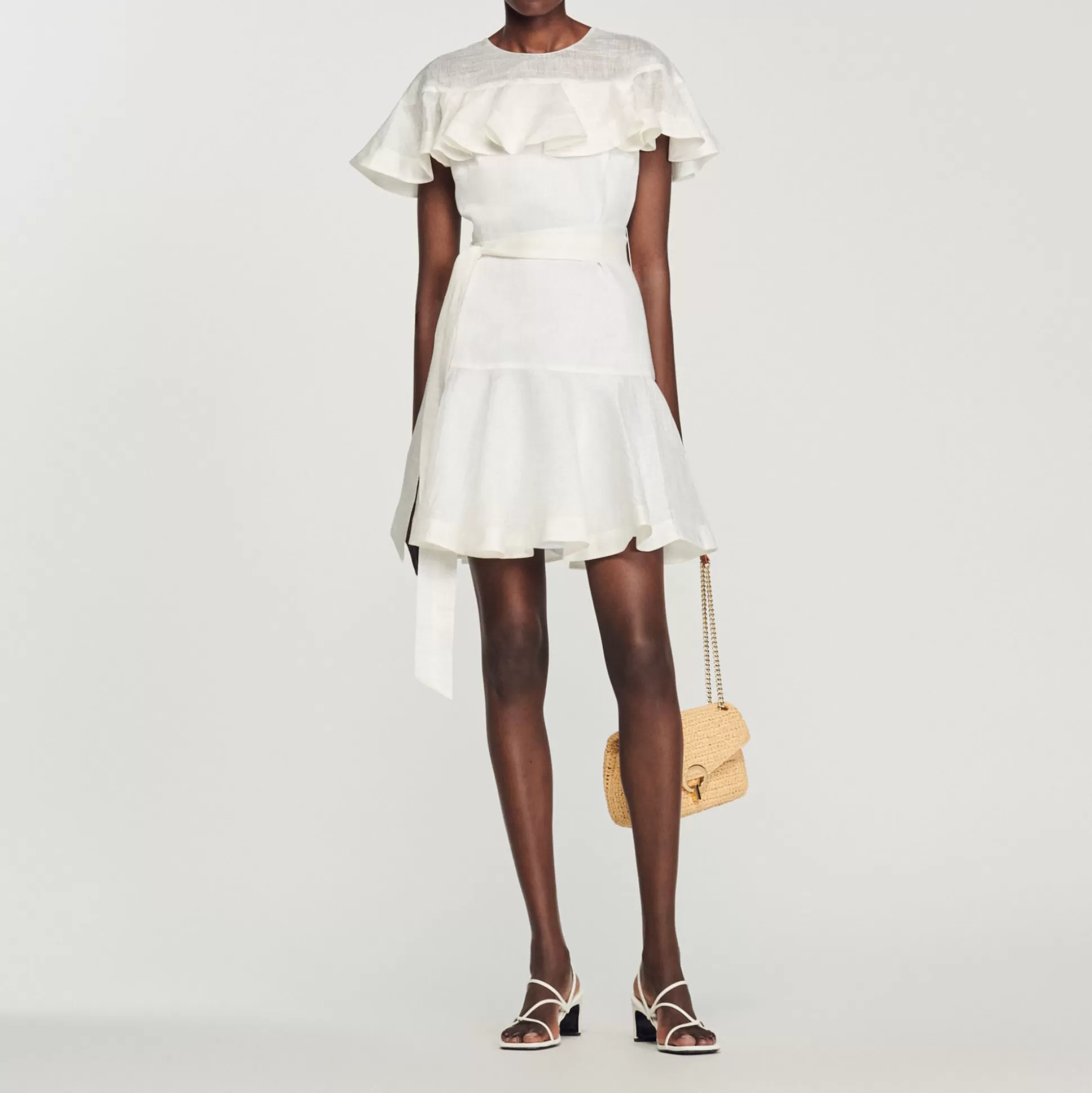 Sandro Paris Short Dress With Ruffles> Dresses