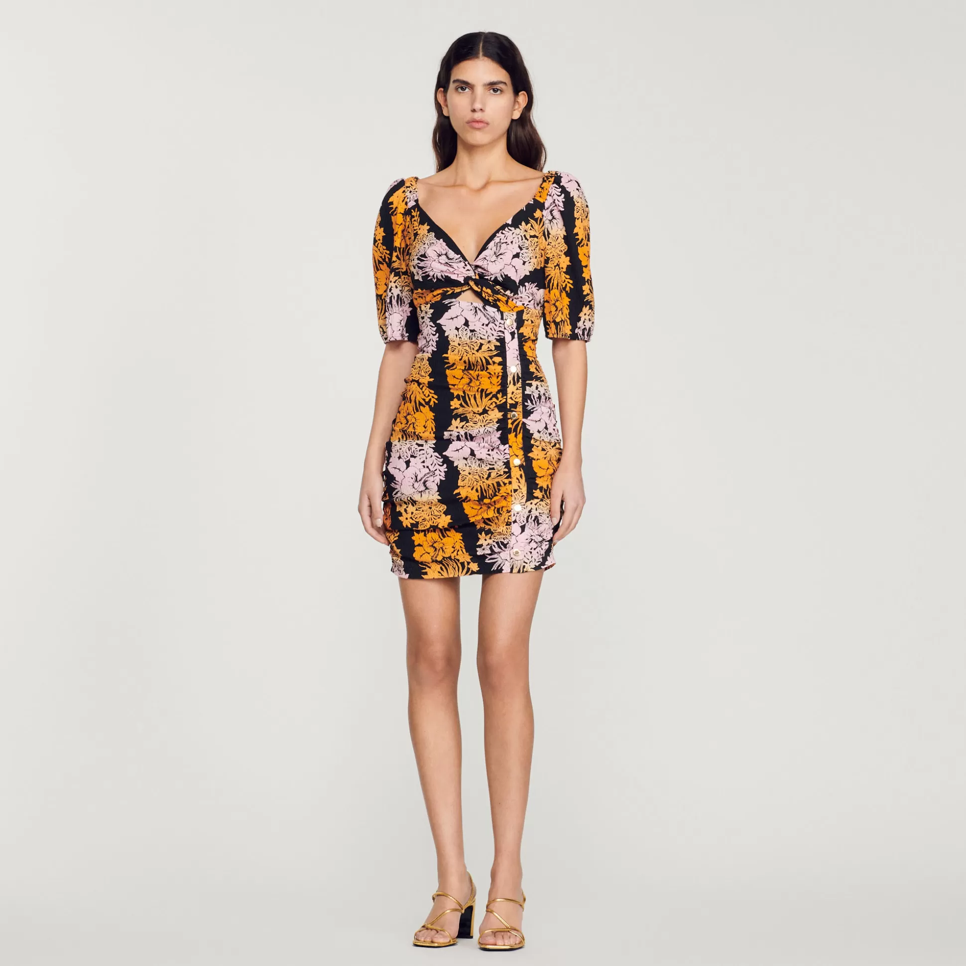 Sandro Paris Short Hawaii Printed Dress> Dresses