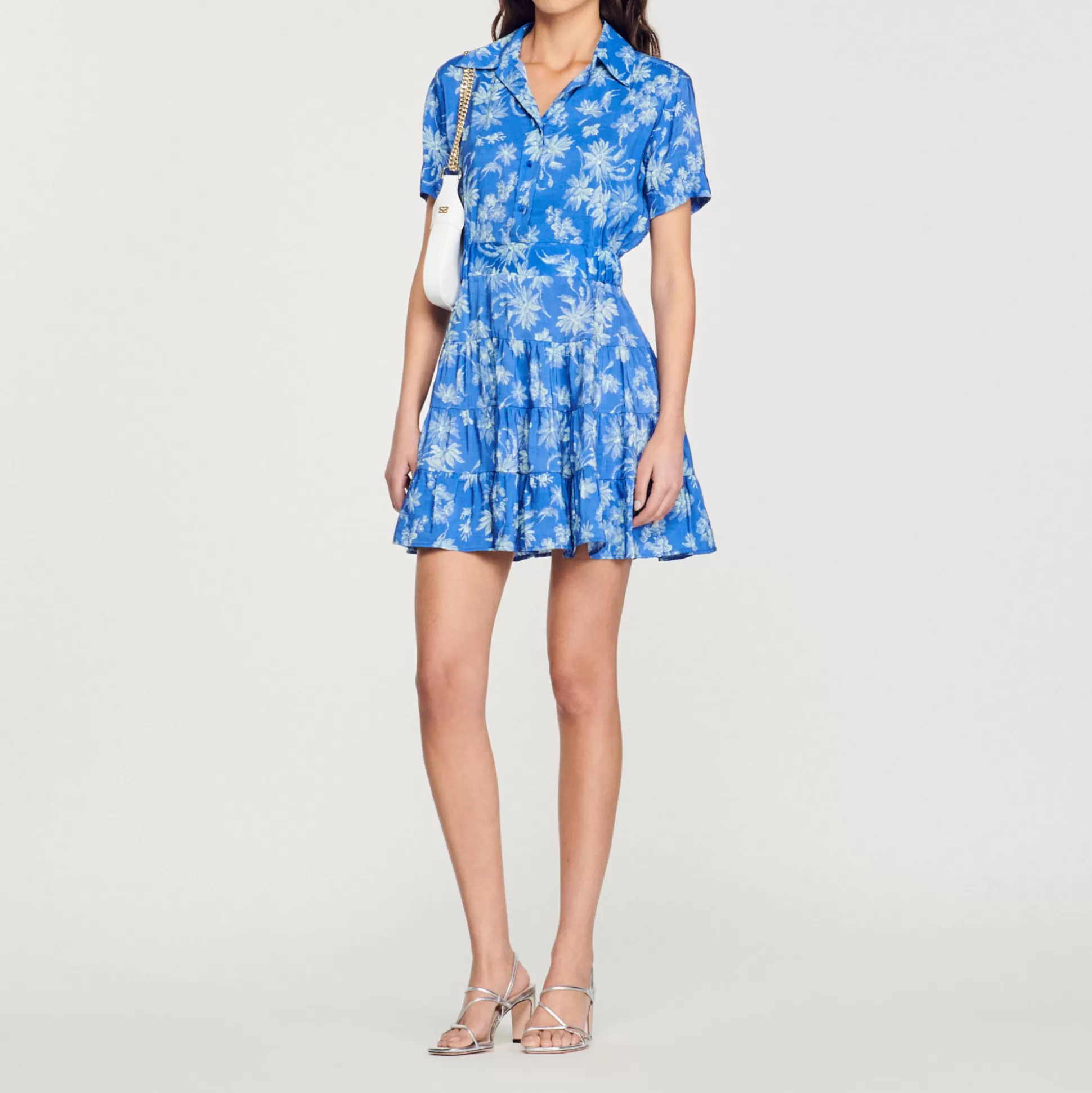 Sandro Paris Short Printed Dress> Dresses