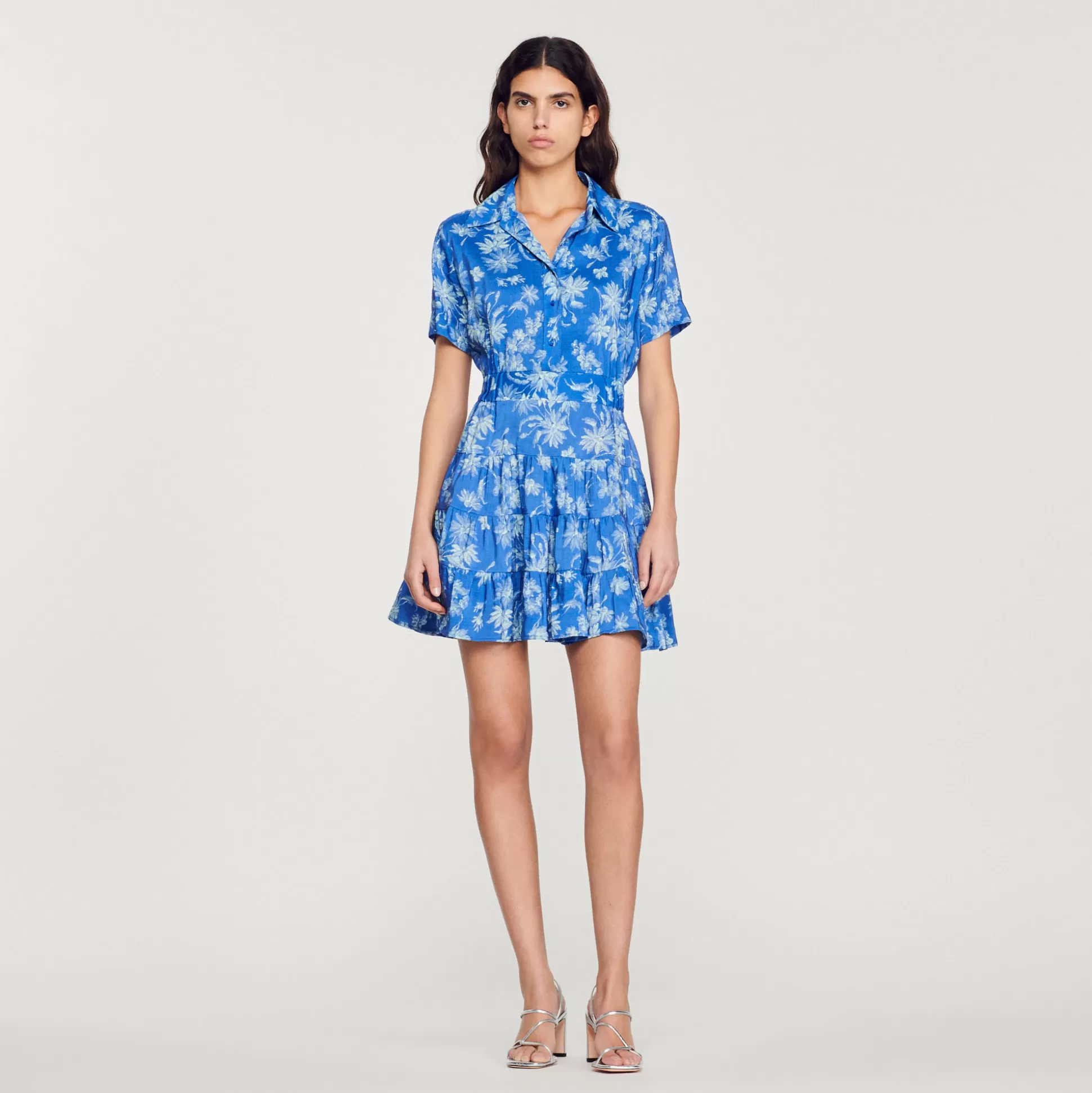 Sandro Paris Short Printed Dress> Dresses