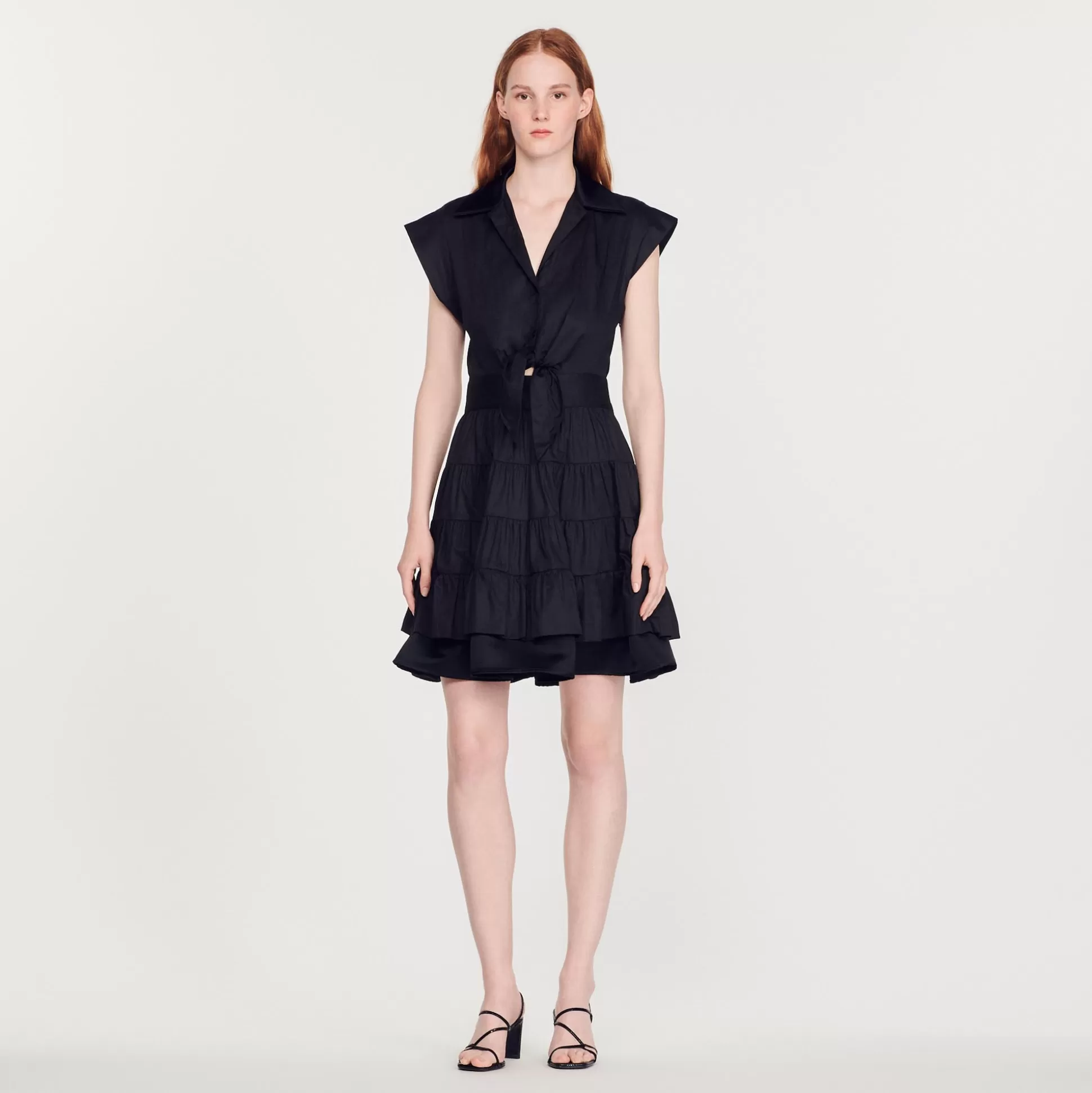 Sandro Paris Short Ruffled Dress> Dresses