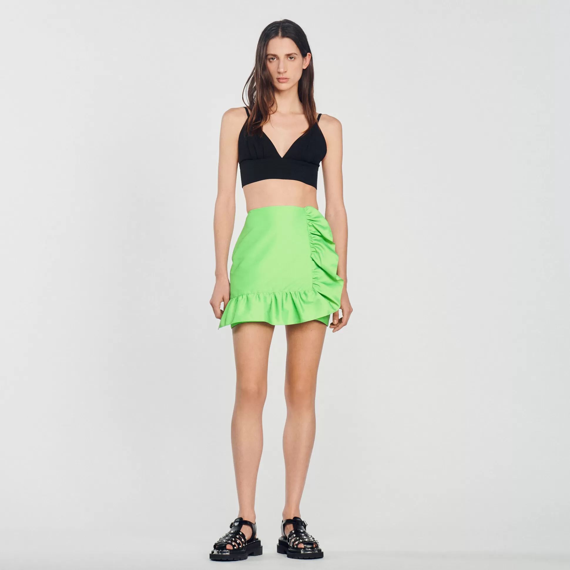 Sandro Paris Short Ruffled Skirt> Skirts