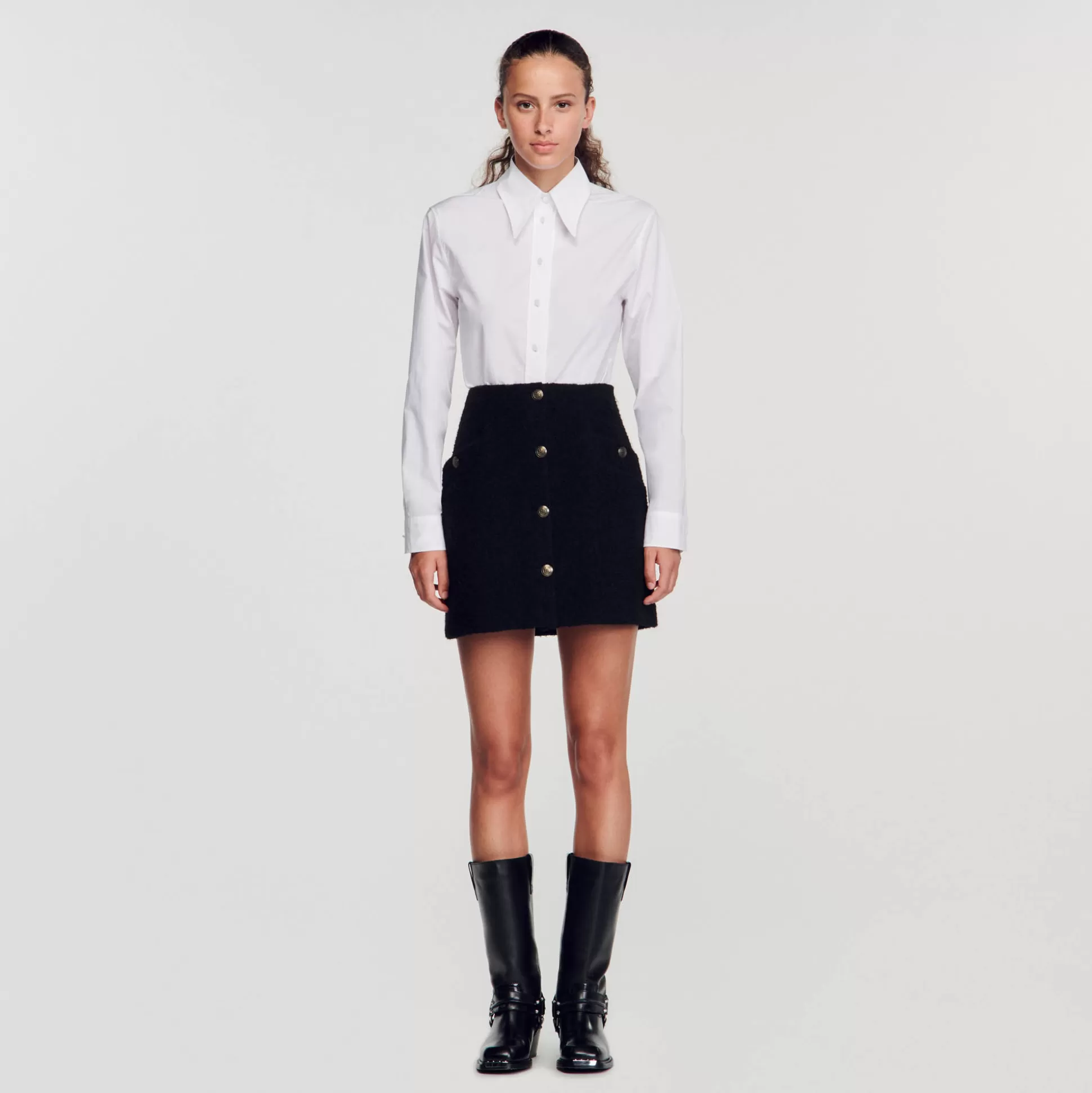 Sandro Paris Short Skirt With Buttons> Skirts