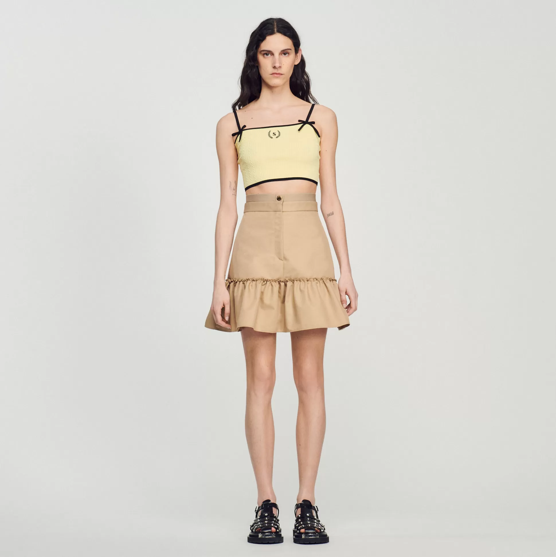 Sandro Paris Short Skirt With Ruffles> Skirts