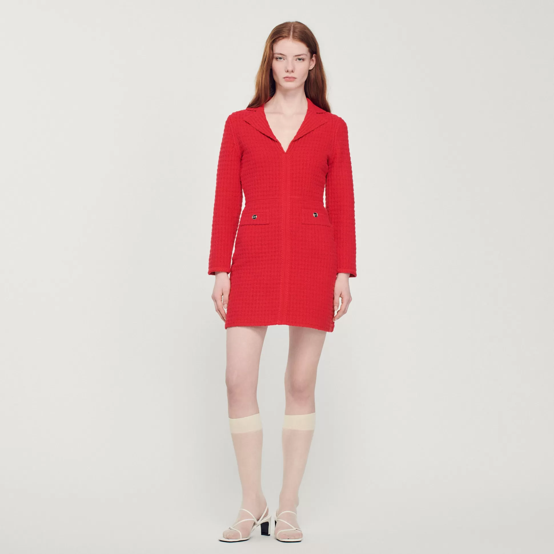 Sandro Paris Short Tweed-Effect Dress> Dresses