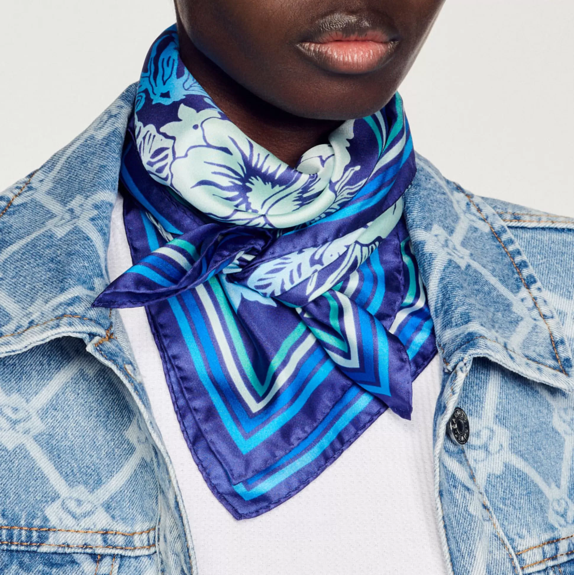 Sandro Paris Silk Scarf> Scarves