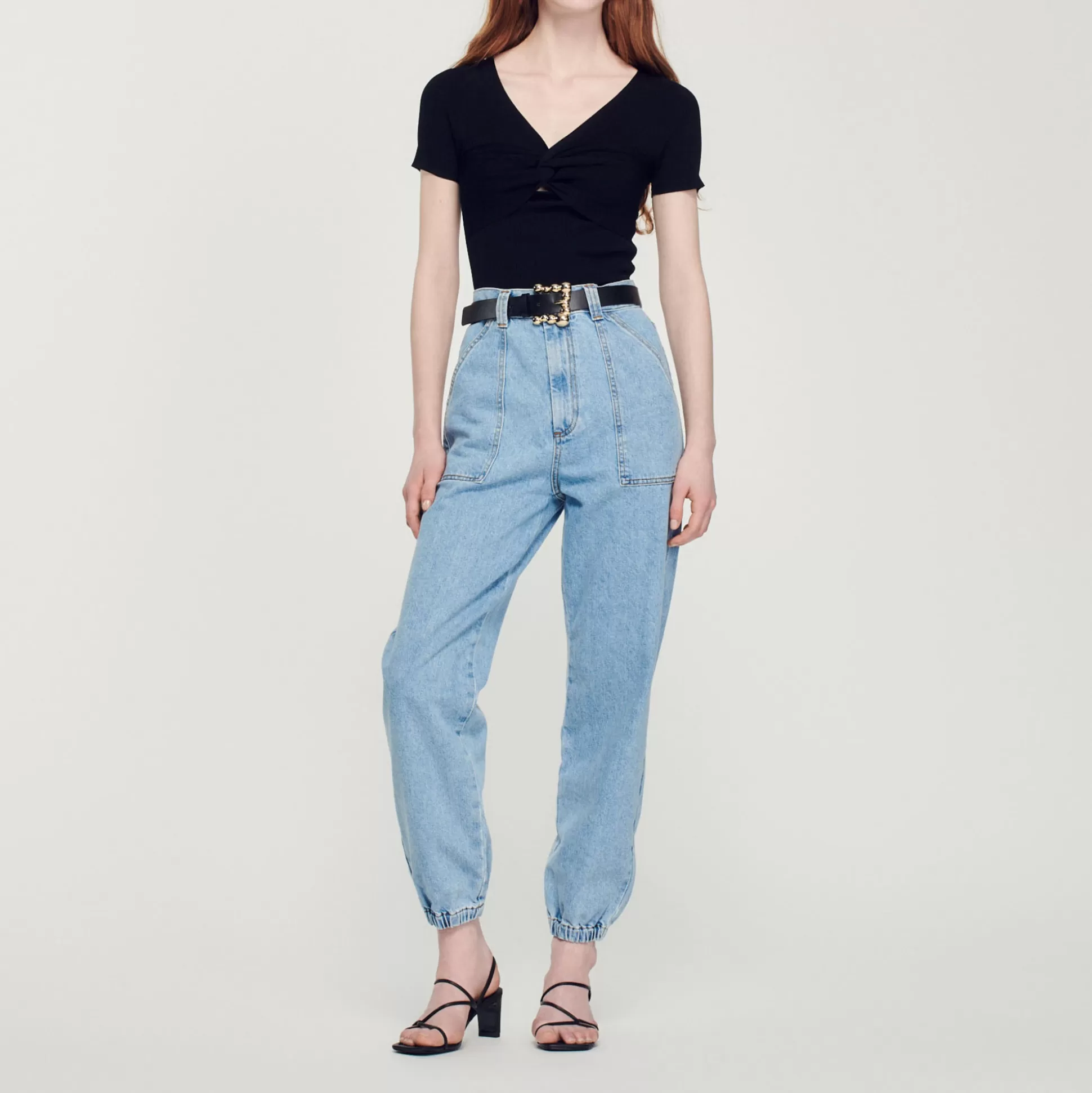 Sandro Paris Tied Cropped Sweater> Tops & Shirts