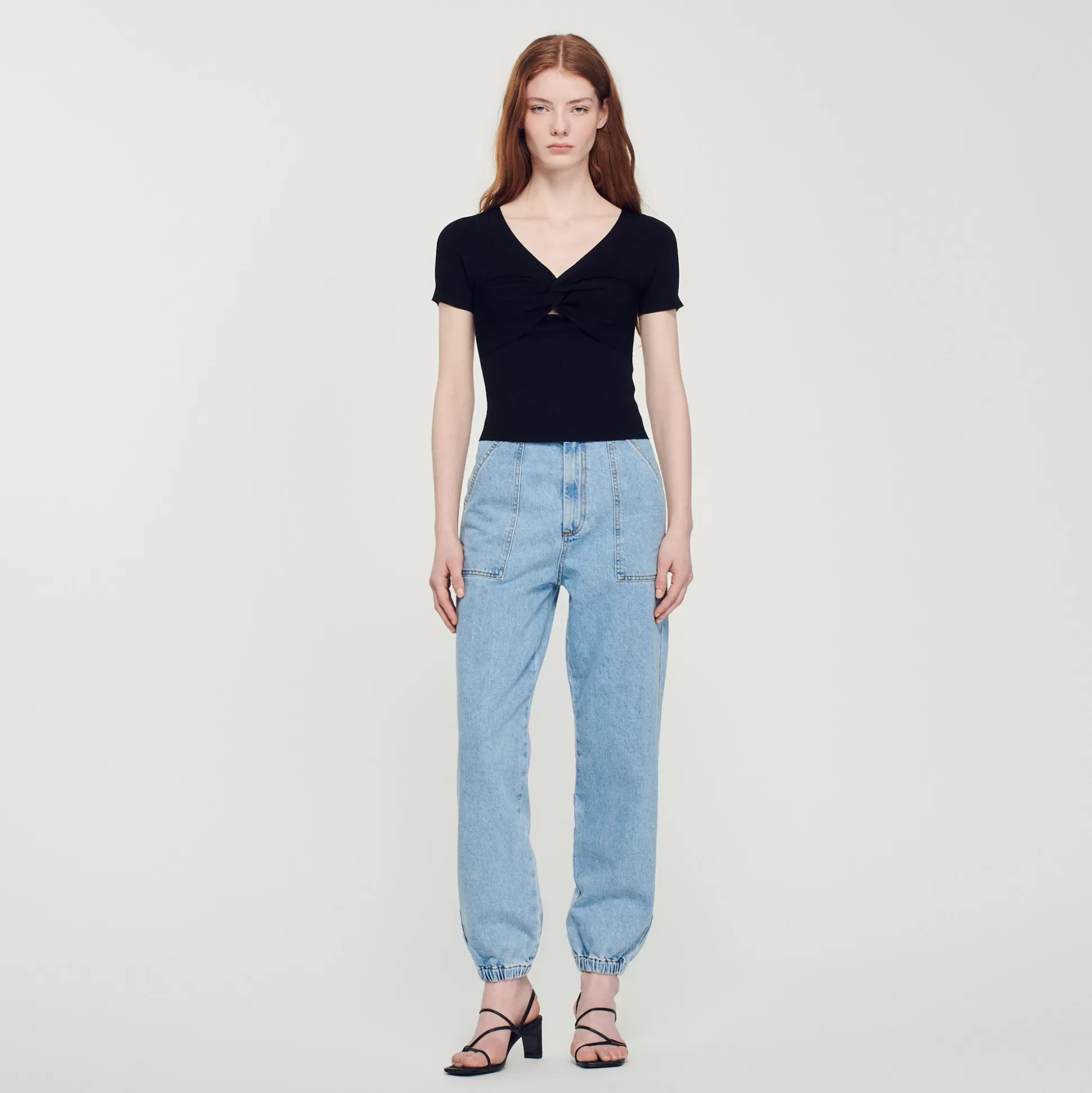 Sandro Paris Tied Cropped Sweater> Tops & Shirts