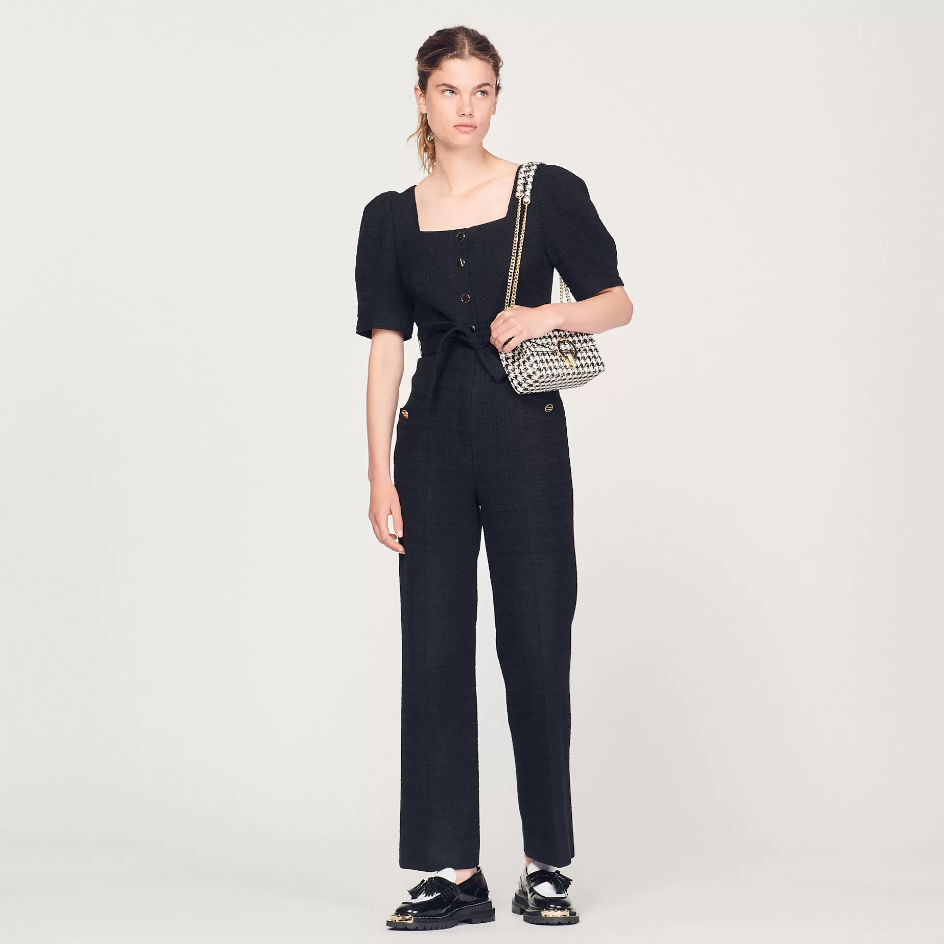 Sandro Paris Tweed Jumpsuit> Jumpsuits