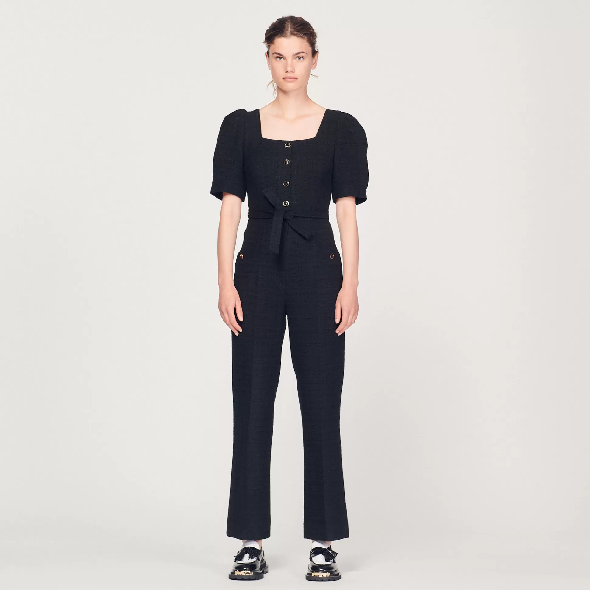 Sandro Paris Tweed Jumpsuit> Jumpsuits