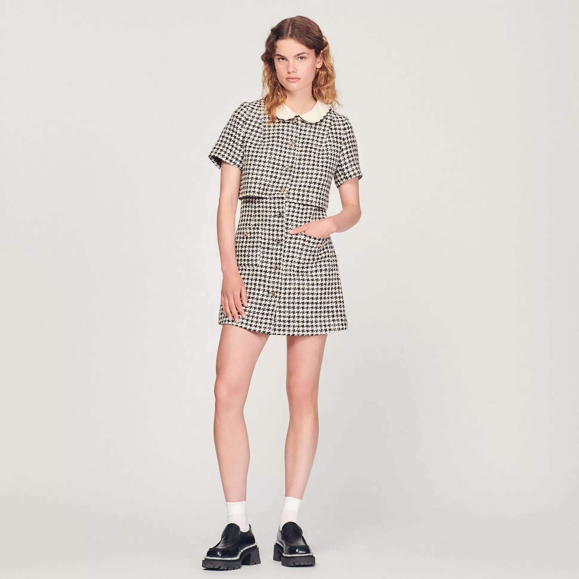 Sandro Paris Tweed Trompe L'Oeil Dress> Dresses