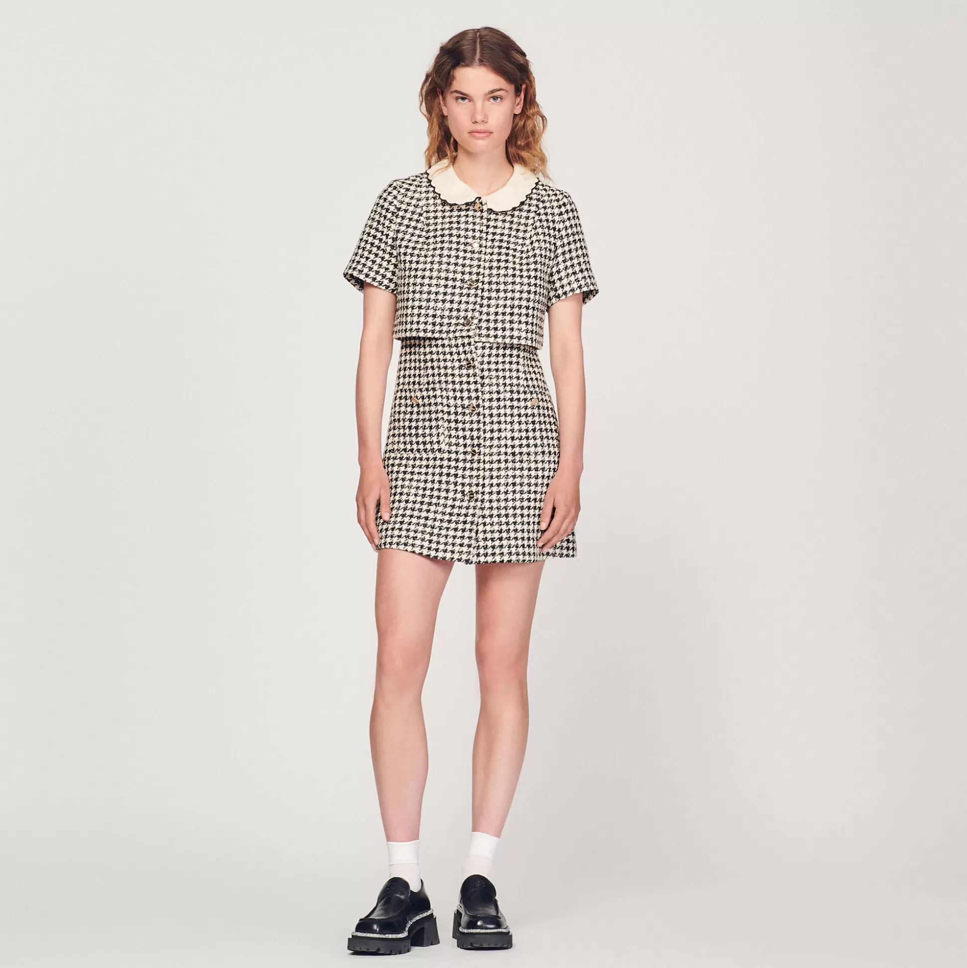 Sandro Paris Tweed Trompe L'Oeil Dress> Dresses