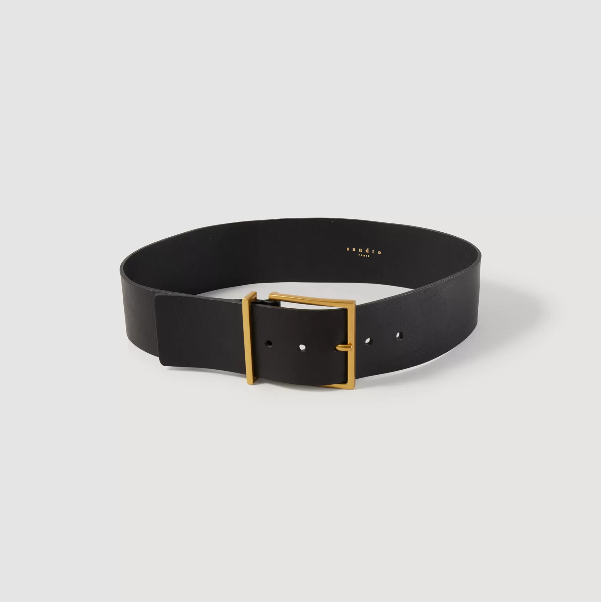 Sandro Paris Wide Leather Belt> Belts